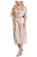 High Quality Black Women Silk Rayon Robe Sexy Long Lingerie Sleepwear Kimono Yukata Nightgown Plus Size S M L XL XXL XXXL A-050