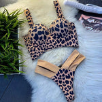 Leopard High Waist Bikini Push Up Bra Cup Bikinis 2026 Women Swimsuit Female Swimwear Two Piece Bikini Set High Cut Bathing Suit