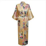 2015 Silk Bathrobe Women Satin Kimono Robes For Women Floral Robes Bridesmaids Long Kimono Robe Bride Silk Robe Dressing Gown