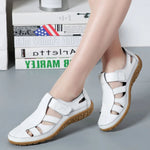 Split Leather Flat Sandals Women Fashion Summer Shoes Anti-slip Soft Sole Ladies Gladiator Sandal Breathable Sandalias SH031502