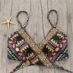 2022 Sexy Bandage Aztec Biquini String Strappy Swim Wear Bathing Suit Swimsuit Beachwear Swimwear Women Brazilian Bikini
