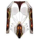 2025 African Dashiki Print One Piece Swimsuit Women High leg cut Swimwear Female Trikini Thong Monokini Brazilian Bathing Suit