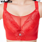 Plus Size 40-52 Sexy Seamless Bras For Fat mm oversize cup 120EFG cup bra with adjustable back underwear push up sexy lace bra