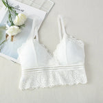 Lace Bralette Women Bras Tube Top Sexy Lingerie V Neck Crop Tops Underwear Cropped Bra Female Tank Crop Top