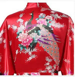 2015 Silk Bathrobe Women Satin Kimono Robes For Women Floral Robes Bridesmaids Long Kimono Robe Bride Silk Robe Dressing Gown