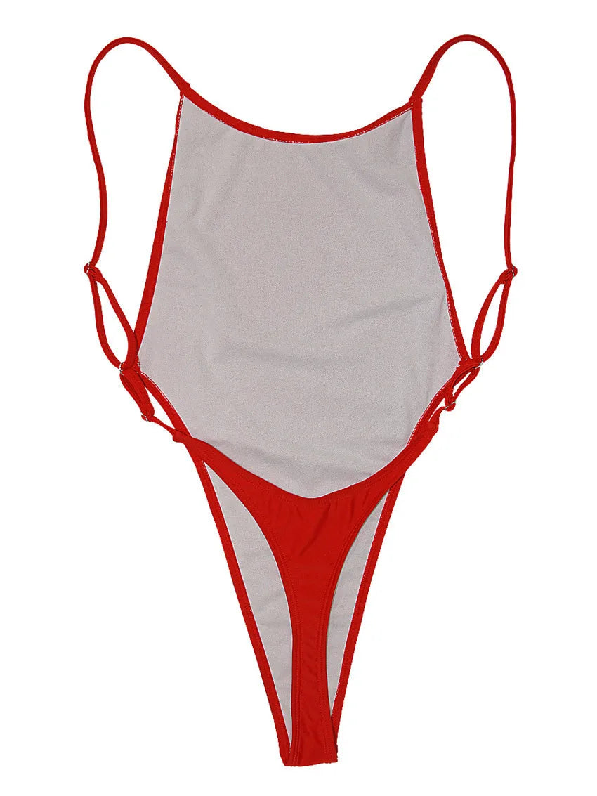 2025 Sexy Sparkling Shiny Women Swimwear One Piece Swimsuit Female High Cut Monokini Backless Bather Bathing Suit Swim Bodysuit