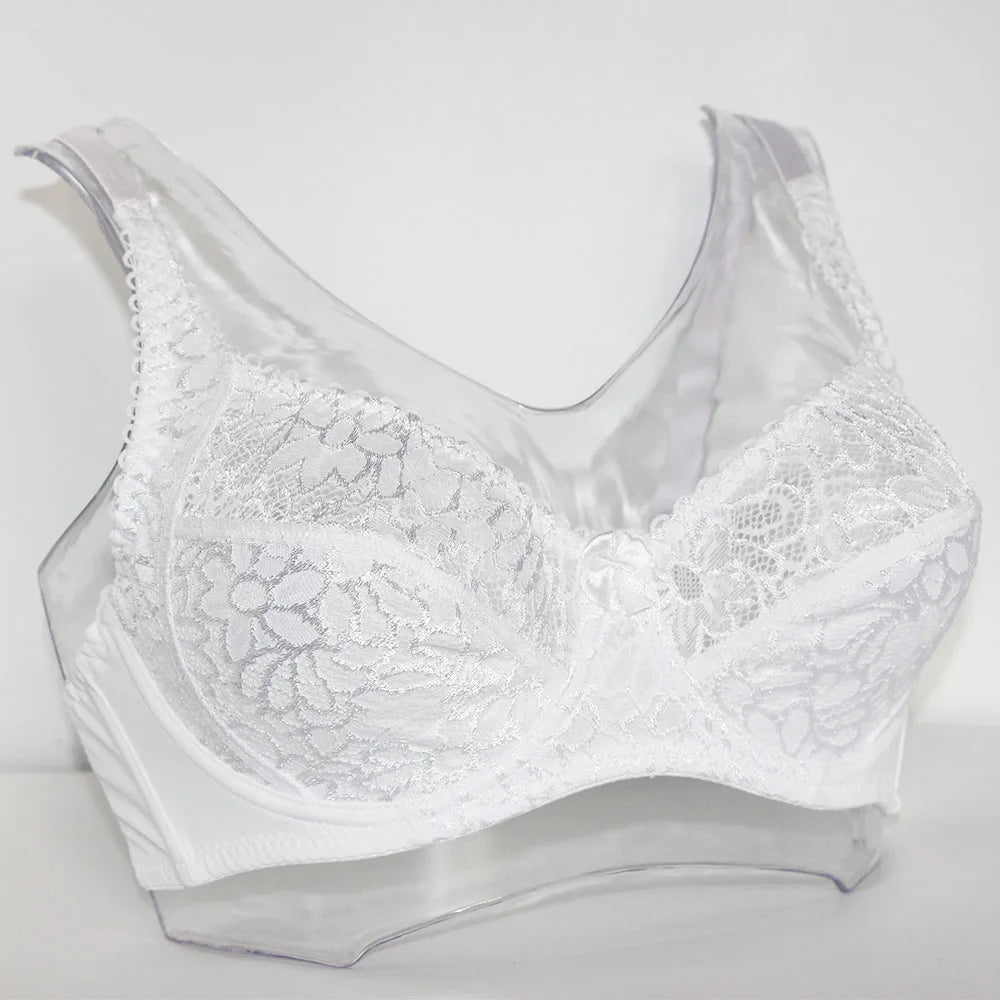 Plus Size Womens Lace Bra Lager Bosom See through Bralette Underwired Sexy Lingerie 34 36 38 40 42 44 B C D DD E F Cup