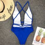 New 2025 Sexy Deep V Neck Wrap Around Female Swimwear One Piece Swimsuit Women Backless Monokini High Cut Bathing Suit Swim Lady
