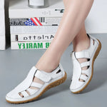 Split Leather Flat Sandals Women Fashion Summer Shoes Anti-slip Soft Sole Ladies Gladiator Sandal Breathable Sandalias SH031502