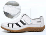 Split Leather Flat Sandals Women Fashion Summer Shoes Anti-slip Soft Sole Ladies Gladiator Sandal Breathable Sandalias SH031502
