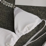 Halter Crystal Rhinestone Diamond Bikini 2026 Female Swimsuit Women Swimwear Two Pieces Bikini set Brazilian Bathing Suit Swim