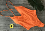 2026 V Neck Scrunch Butt Female Swimwear One Piece Swimsuit Women Backless Monokini Sexy High cut Bathing Suit Swim Bodysuit