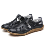 Split Leather Flat Sandals Women Fashion Summer Shoes Anti-slip Soft Sole Ladies Gladiator Sandal Breathable Sandalias SH031502