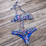 ZTVitality Sexy Bikinis Push Up Bikini 2025 New Arrival Print Mesh Thong Swimsuit Backless String Swimwear Women Biquini S-XL