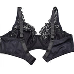 Womens Lager Bosom Lace Bralette Ladies Floral Unpadded Bra Sexy Lingerie See through Underwired Plus Size Brassiere Top