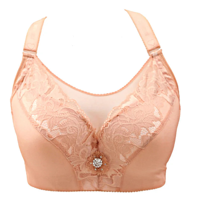 Plus Size 40-52 Sexy Seamless Bras For Fat mm oversize cup 120EFG cup bra with adjustable back underwear push up sexy lace bra