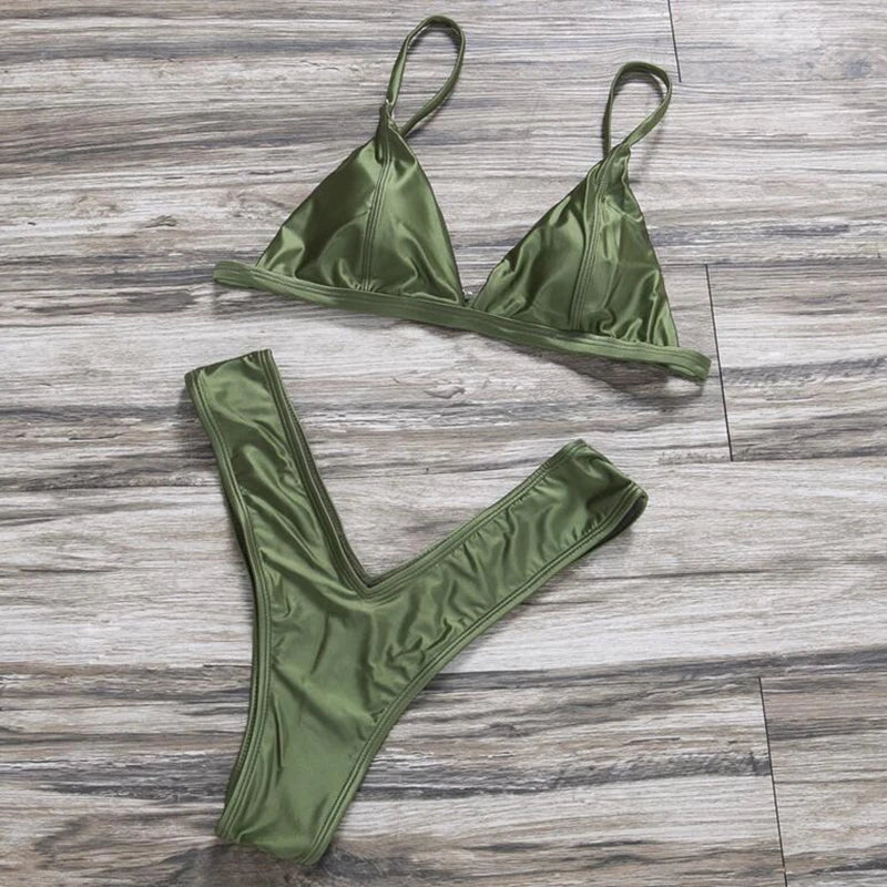 ZTVitality Swimwear Women Sexy Push Up Bikini 2019 Hot Sale Beach Padded Straps Triangle Thong Swimsuit Female Brazilian Biquini