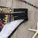 2022 Sexy Bandage Aztec Biquini String Strappy Swim Wear Bathing Suit Swimsuit Beachwear Swimwear Women Brazilian Bikini