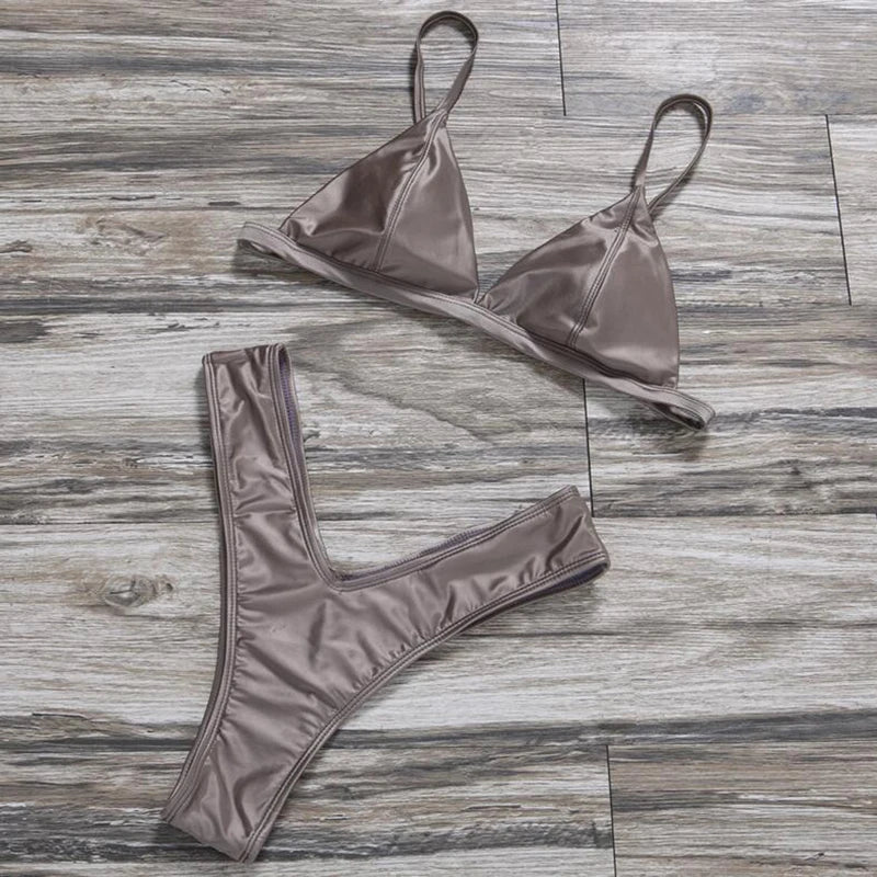 ZTVitality Swimwear Women Sexy Push Up Bikini 2019 Hot Sale Beach Padded Straps Triangle Thong Swimsuit Female Brazilian Biquini