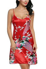 2112 New good quality sexy silk nightgowns female spaghetti strap short summer nightdress women plus size sleepwear nighties