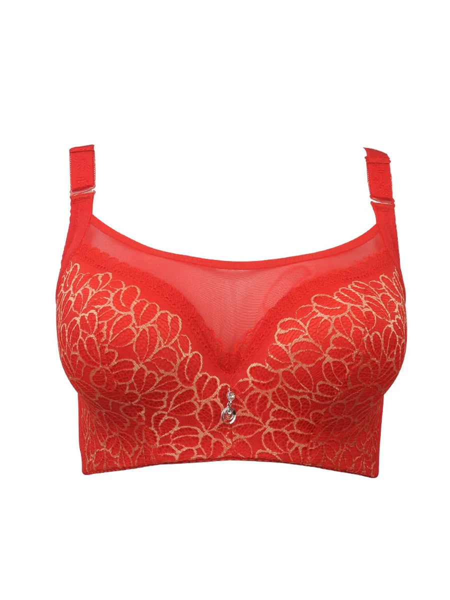 Women sexy lace bra big size Super Push Up bra anti emptied brassiere underwear Intimates lingerie 75 80 85 90 95 100 105 B C D
