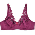 Womens Lager Bosom Lace Bralette Ladies Floral Unpadded Bra Sexy Lingerie See through Underwired Plus Size Brassiere Top