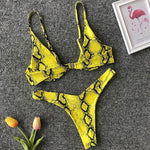High Cut V-bar Underwired Bikini Women Swimsuit Female Micro Thong Swimwear Two-pieces Bikini Set Push Up Bathing Suit Swim Lady
