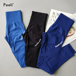 Peeli Tummy Control Yoga Pants Women Seamless Leggings Fitness Gym Tights Push Up Sports Leggings High Waist Workout Sportswear