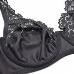 Womens Lager Bosom Lace Bralette Ladies Floral Unpadded Bra Sexy Lingerie See through Underwired Plus Size Brassiere Top