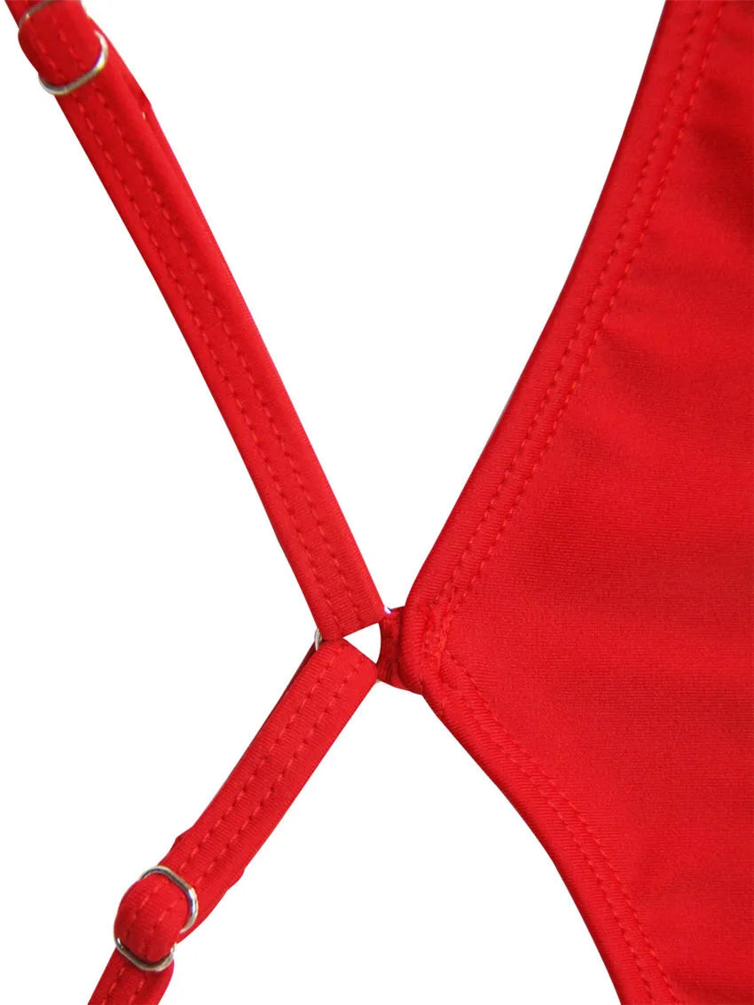 2025 Sexy Sparkling Shiny Women Swimwear One Piece Swimsuit Female High Cut Monokini Backless Bather Bathing Suit Swim Bodysuit