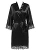 Plus Size Lace Patchwork Bride Bridesmaids Robe Sexy Lingerie Women Silk Wedding Party Kimono Robes Nightgown Sleepwear bathrob
