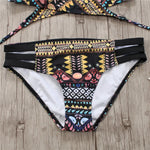 2022 Sexy Bandage Aztec Biquini String Strappy Swim Wear Bathing Suit Swimsuit Beachwear Swimwear Women Brazilian Bikini