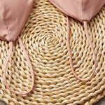 Women 1/3 Cup Tank Top Seamless Crop Top Solid Color Underwear Sexy Lingerie V-Neck Non-wire Bra Top Padded Camisole
