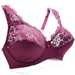 Womens Lager Bosom Lace Bralette Ladies Floral Unpadded Bra Sexy Lingerie See through Underwired Plus Size Brassiere Top