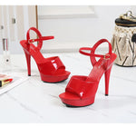 Womens High Heels Sandals 13cm Sexy Stripper Party Pumps Shoes Women Gladiator Platform Candy Color Sandals9j4r