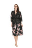 Hot Sale Black Summer Satin Kimono Bathrobe Women Bride Bridesmaid Wedding Robe Dress Gown Sexy Flower Long Sleepwear M-3XL