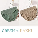 2Pcs/Set Women Panties Low Rise Briefs Seamless Underwear Female Full Coverage Back Bottoms Sports Underpants Sexy Lingerie M-L