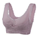Front Cross Buckle Lace Bra Adjustment Gathering Women's Underwear Yoga Running Vest Seamless Without Steel Ring Brassiere