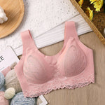 Breathable Latex Bra Seamless Women’s Underwear Sexy Push Up Bralette With Pad Vest Top Comfortable Lace Sleep Brassiere