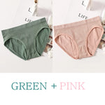2Pcs/Set Women Panties Low Rise Briefs Seamless Underwear Female Full Coverage Back Bottoms Sports Underpants Sexy Lingerie M-L