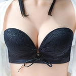 Sexy Beautiful Back Strapless Women'S Underwear Anti-sliding GatherBraTemptation Push Up Bralette Lace Brassiere
