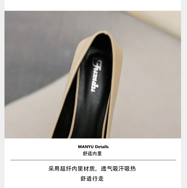 Women Pumps Luxury Female High Heels Metal Pointed Toe Professional Dress Party Ladies Office Shoe 2021Summer Fashion Large Size