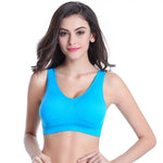Shockproof Sports Yoga Bra for Women Removable Breast Pad S-7XL Sexy Elastic Back Cotton Sleep Bra Comfortable Sleepwear Top