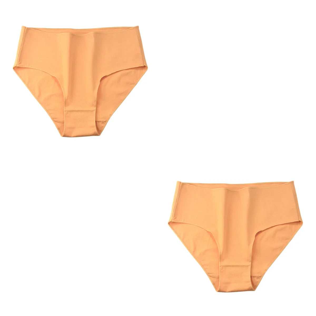 2PCS/Set Cotton Briefs Women High Waist Underpants Solid Color Lingerie Female Comfot Breathable M-2XL Panties Intimates