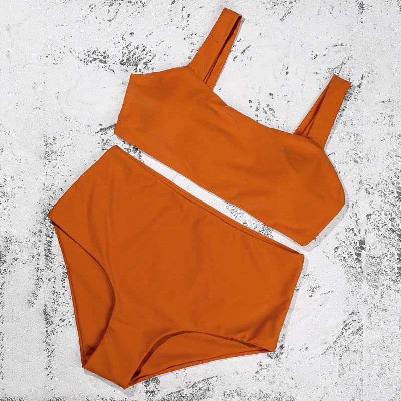 ZTVitality Brown Bikinis Wide Straps Push Up Bikini 2025 Padded High Waist Swimsuit Female Sexy Swimwear Women Brazilian Biquini
