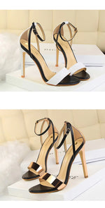 BIGTREE Shoes 11 cm High Heeled Sandals Women Summer Shoes Stiletto High Heels Open toed hollowed out Women Sandals Party Shoes