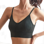 Women Tube Top Seamless Bra Crop Top Solid Color Sports Sexy Lingerie Active Bra Tops Underwear With Removable Pads