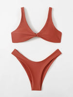 ZTVitality Solid Tie Sexy Bikini 2021 Hot Sale Padded Bra High Leg Bandage Push Up Bikini Set Brazilian Swimsuit Women Swimwear