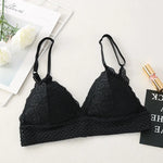 Floral Lace Bra Non-Wire Bralette Push Up Bras For Women V-neck Brassiere Female Padded Underwear Sexy Lingerie Intimates
