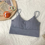 Cotton Tube Tops Women Bra Crop Top Female Wireless Solid Color Top Sleeveless Sexy Lingerie Padded Underwear